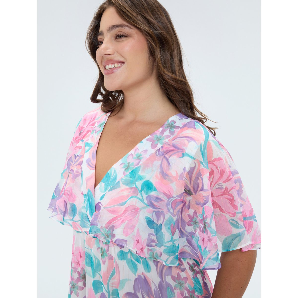Robe fleurie rose, FIORELLA RUBINO
