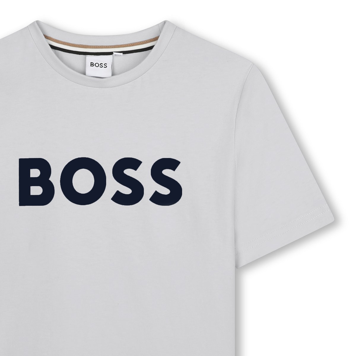 Tee-shirt manches courtes gris chine, BOSS KIDSWEAR