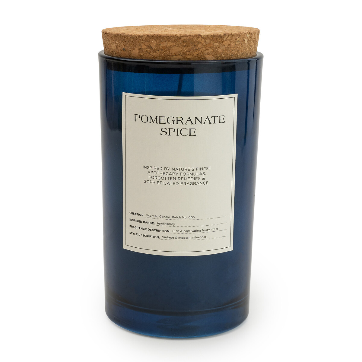 Apothecary Pomegranate Spice Jar Candle blue, SO'HOME