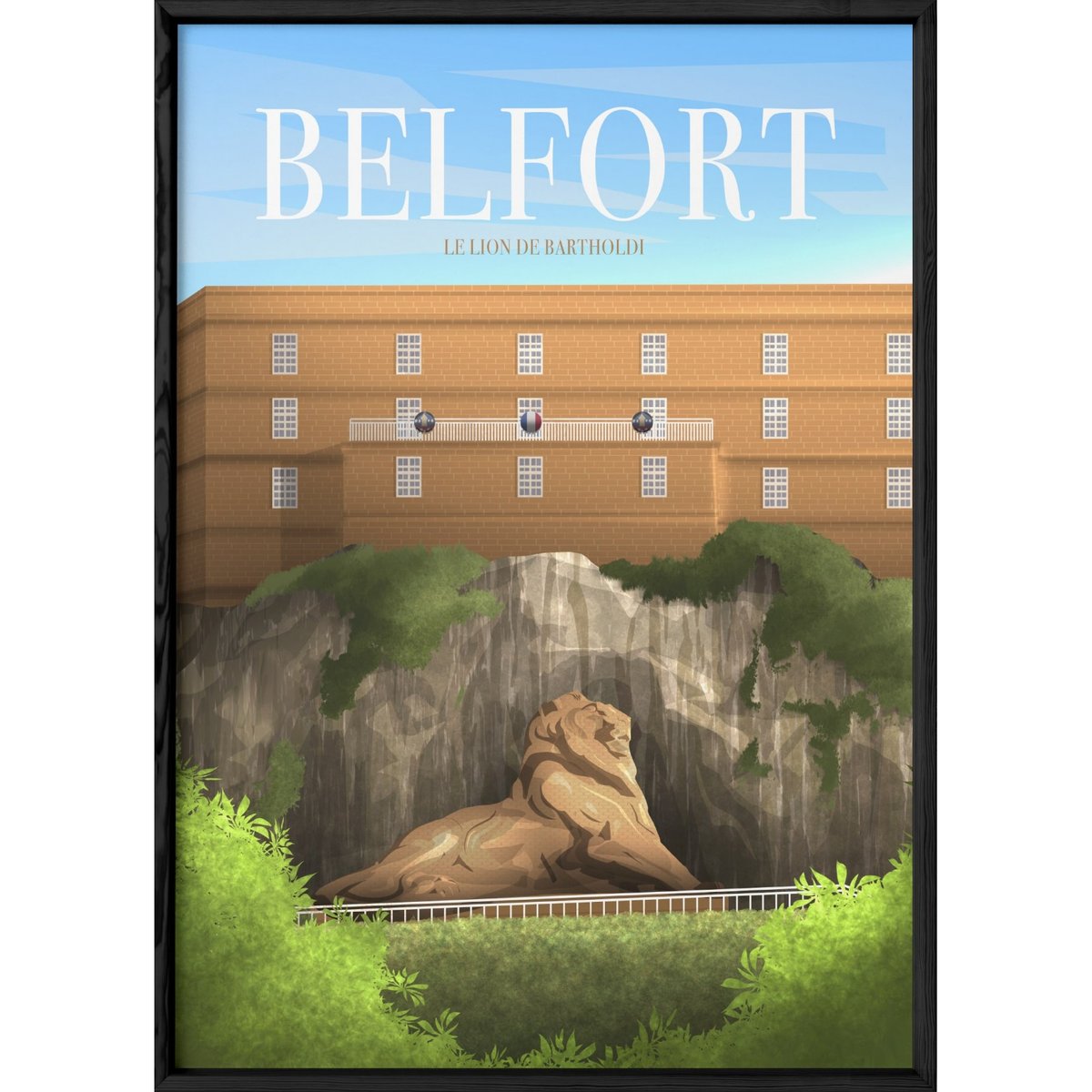 Affiche ville Belfort blanc, L'AFFICHERIE