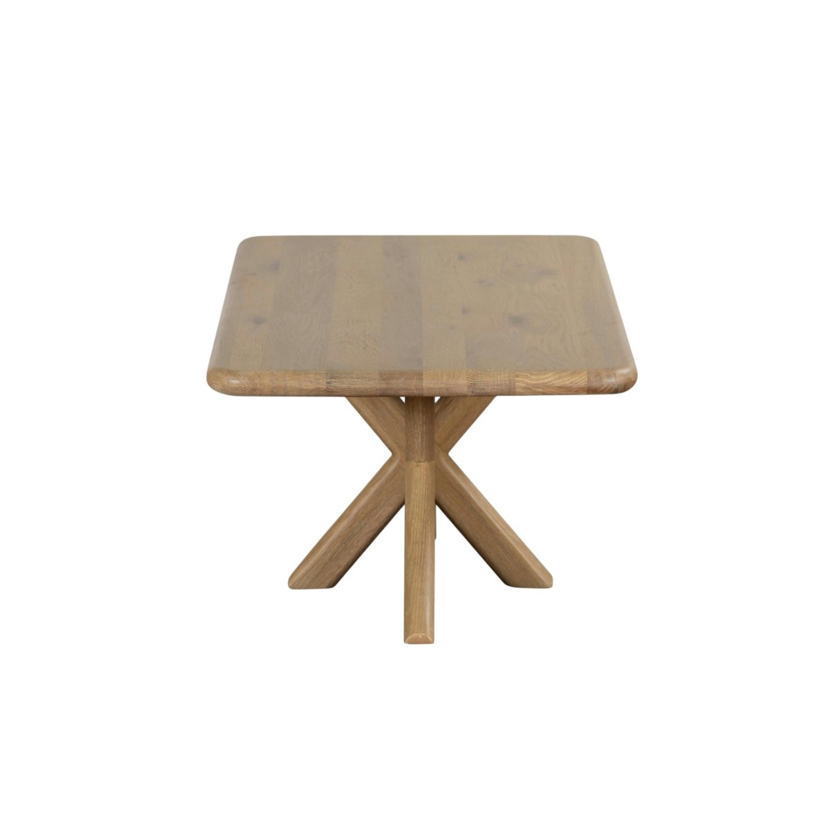 Table basse en chêne à bords arrondis ASTER bois naturel, PIER IMPORT
