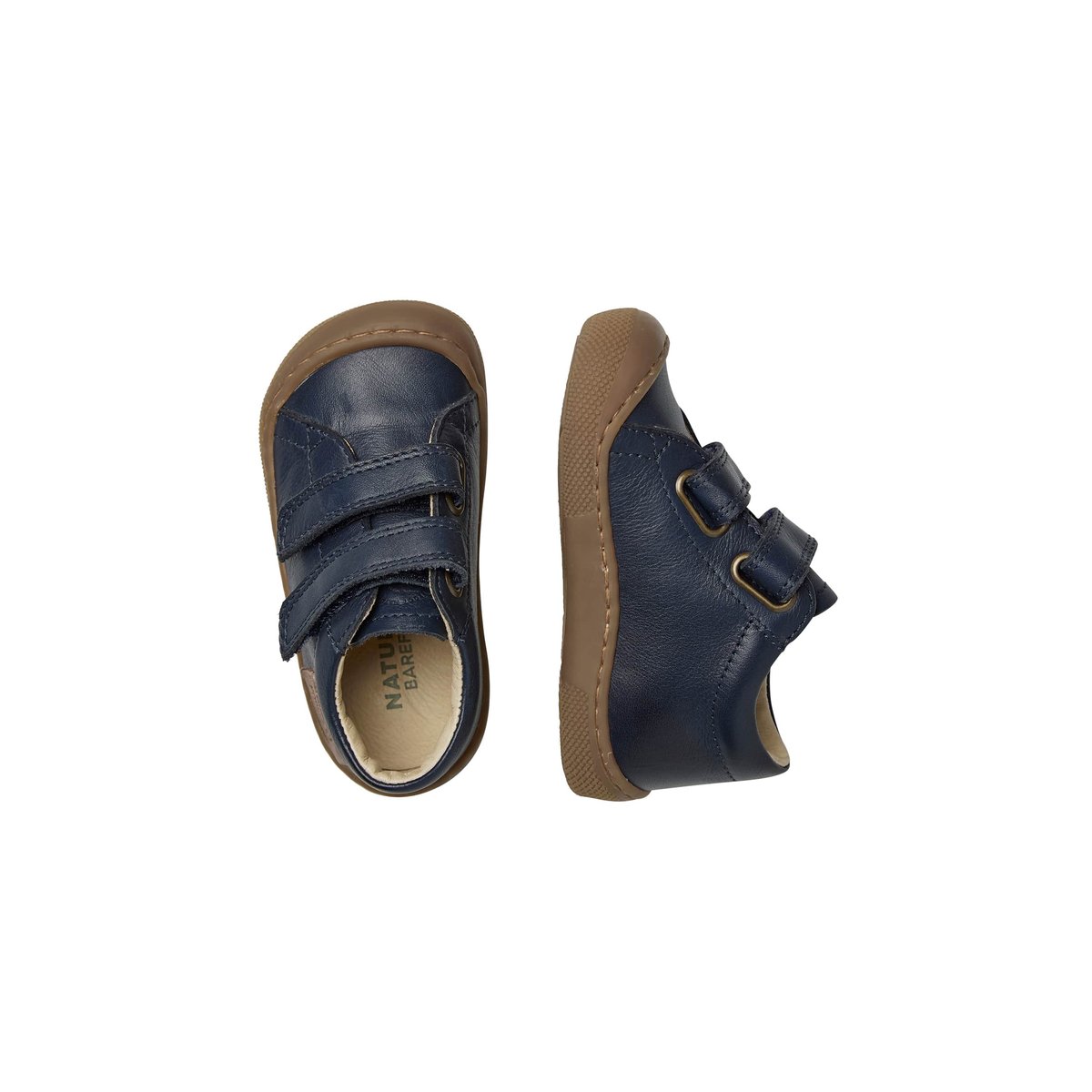 Chaussures barefoot en cuir AMUR VL marine, NATURINO