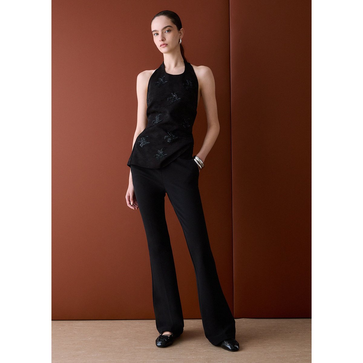 Pantalon flare élégants noir, LIU JO