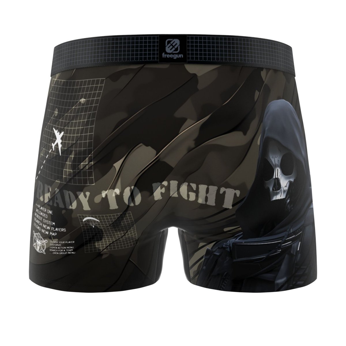 Lot De 3 Boxers Microfibre bleu/noir/rouge/gris/marron, FREEGUN