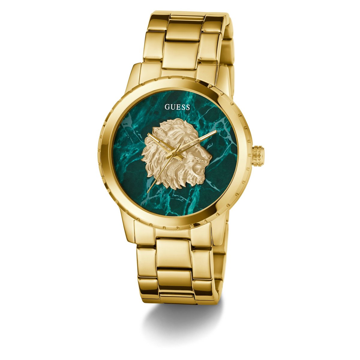 Montre Analogique  MONARCH doré vert doré, GUESS