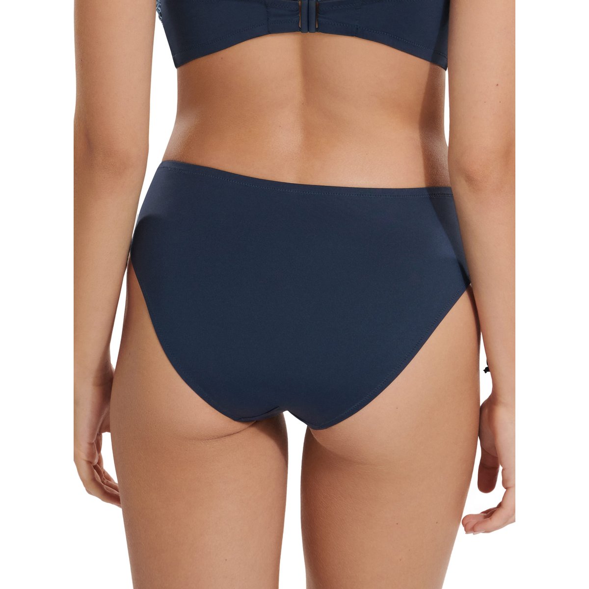 Bas maillot slip de bain taille haute côtés réglables Veracruz bleu, LISCA