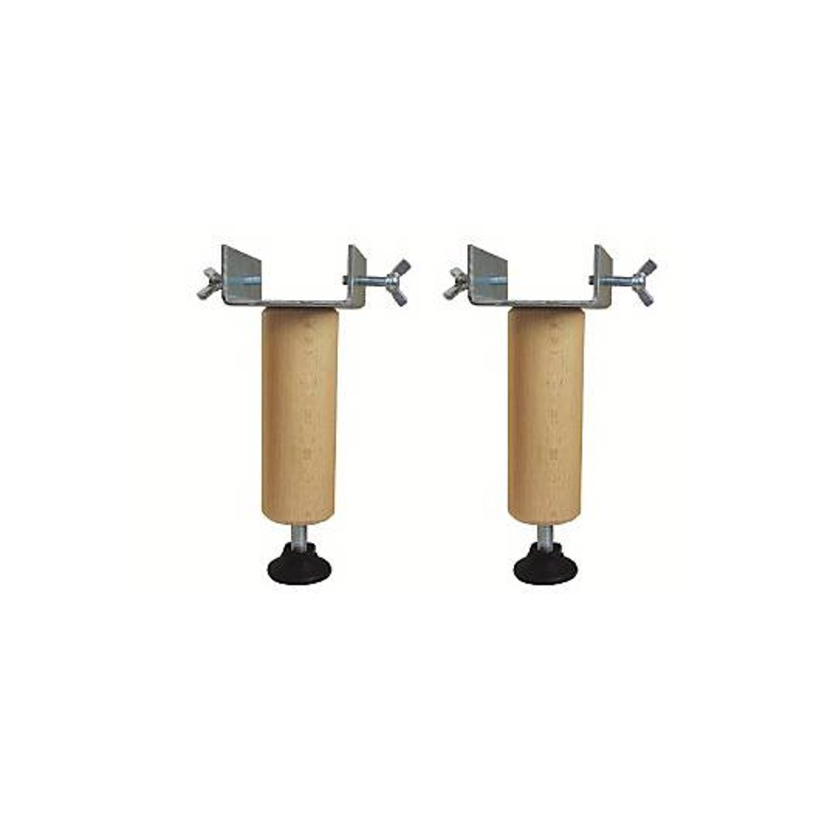 Lot de 2 pieds réglables de liaison bois clair, CAMIF