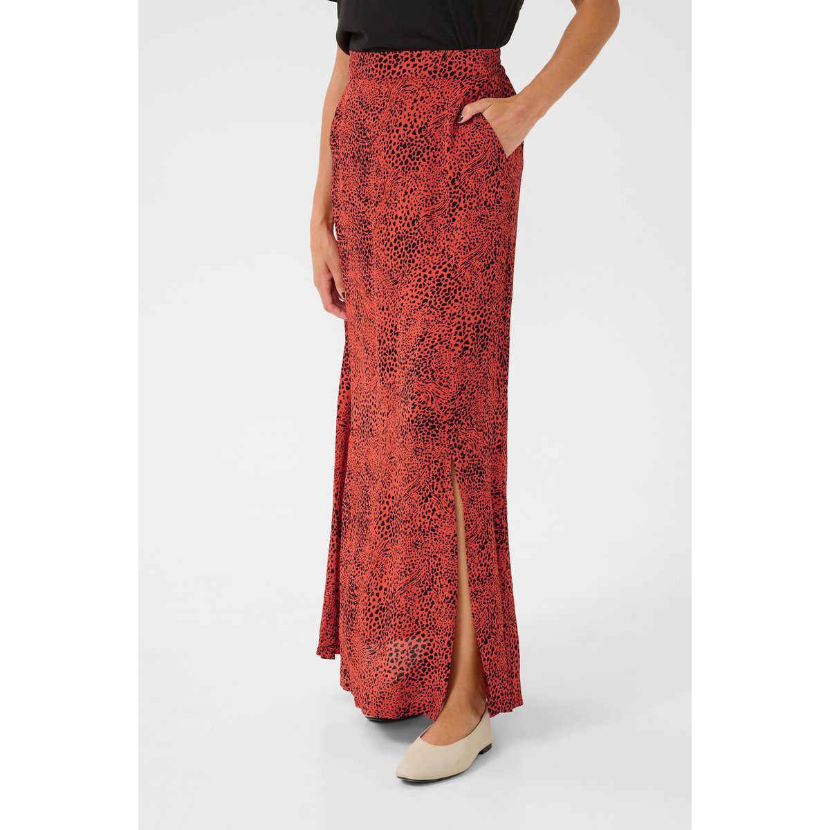 Skirt rouge grenadine graphic animal, KAFFE