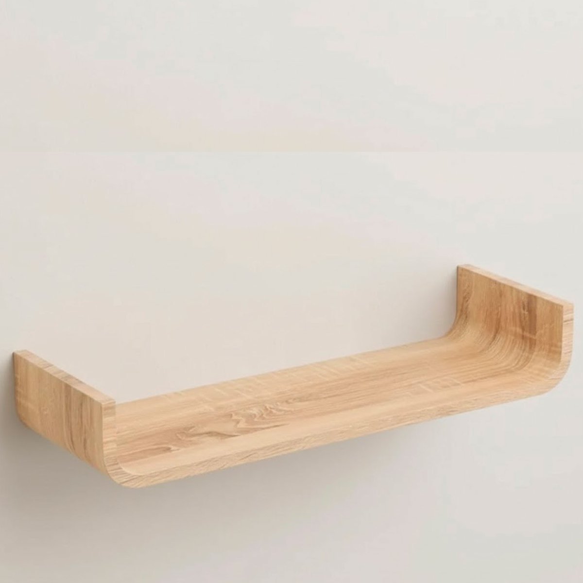 Étagère murale courbée bois 100x20x10cm bois, WADIGA