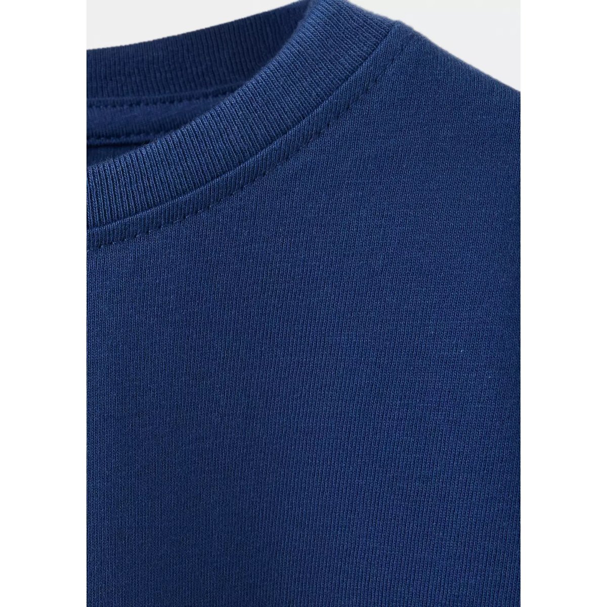 T-shirt coton détail imprimé bleu marine, MANGO KIDS