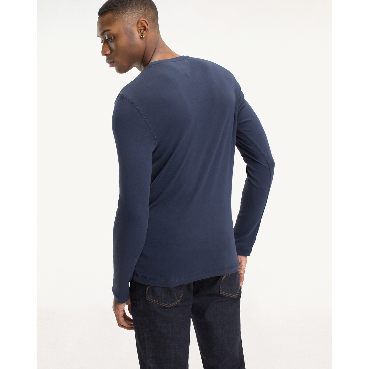 T-shirt met lange mouwen Original marineblauw, TOMMY JEANS
