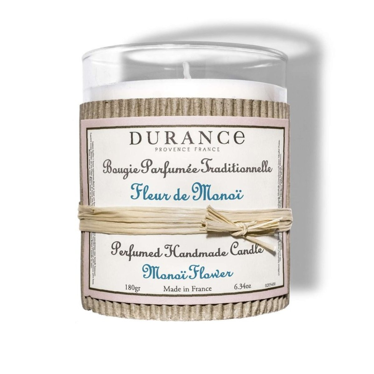 Bougie parfumée FLEUR DE MONOÏ couleur unique, DURANCE