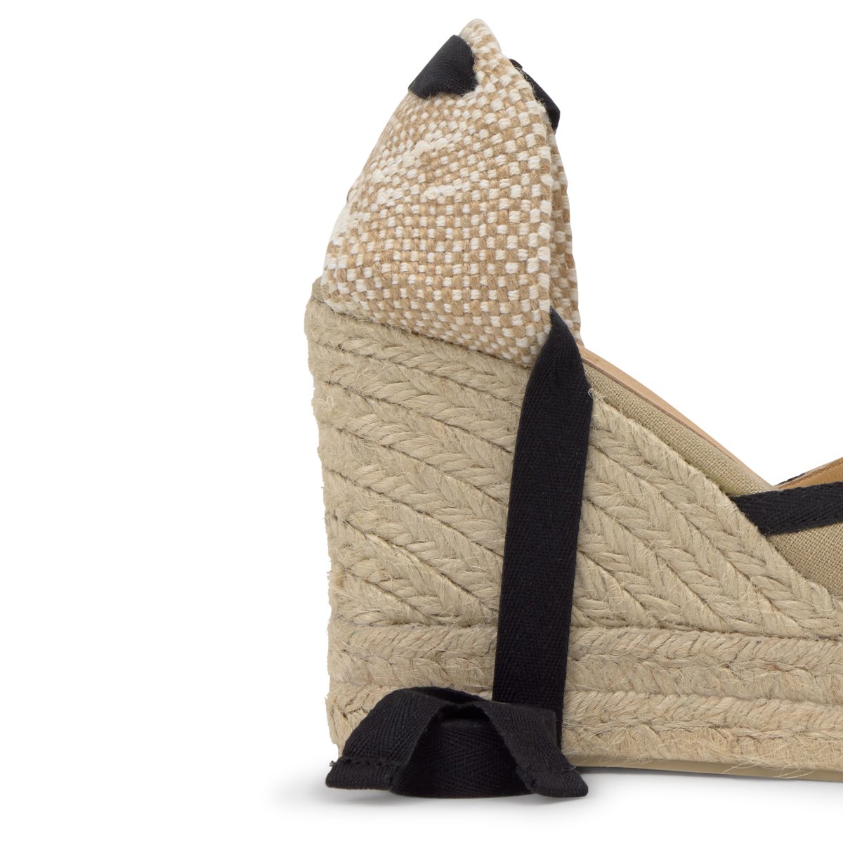 Espadrilles compensées en jute tressée CARMEN EXTRA PLATFORM beige, CASTANER