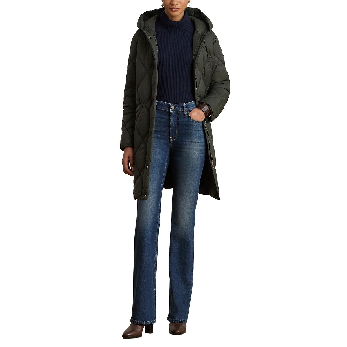 Doudoune longue à capuche kaki, LAUREN RALPH LAUREN