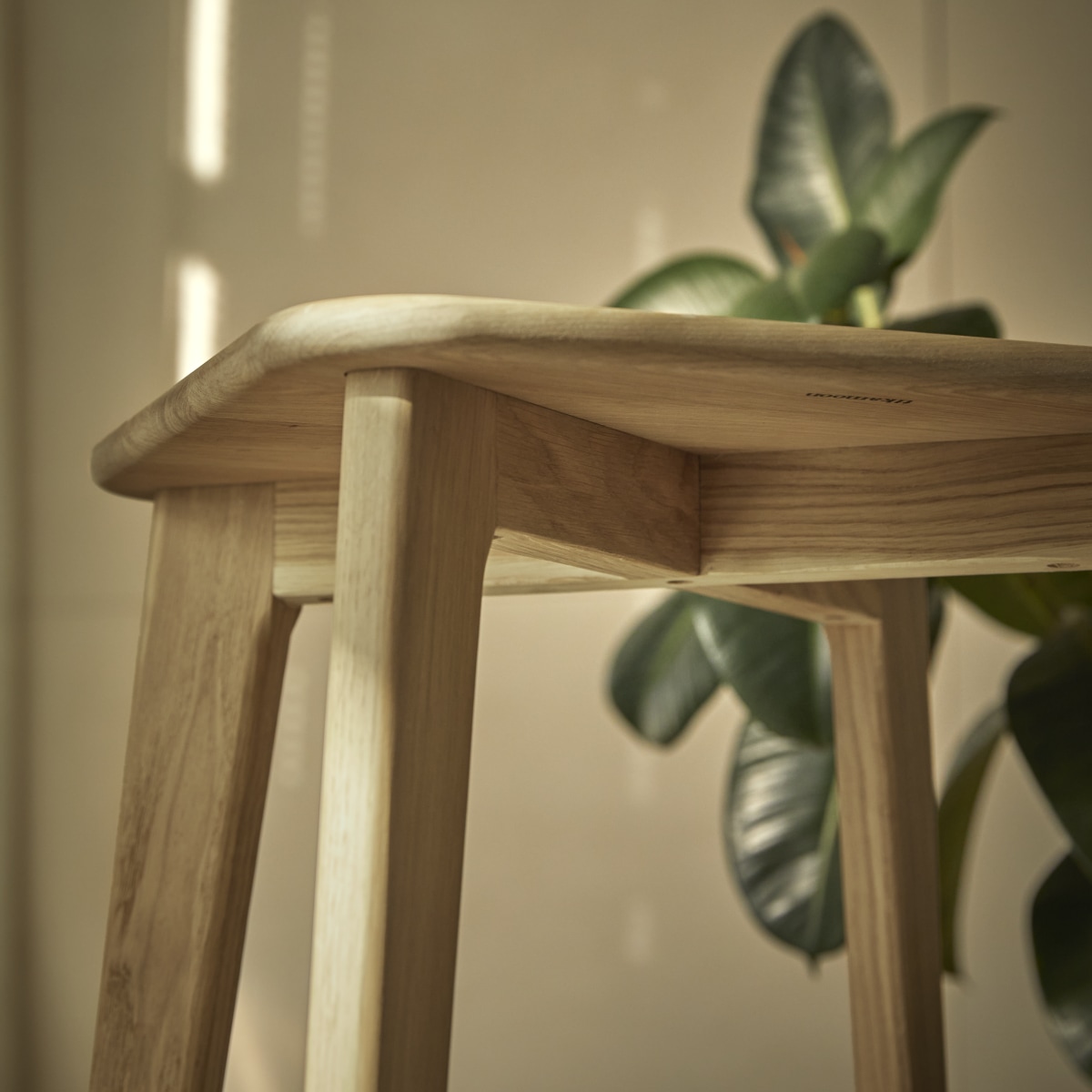 Tabouret de bar en Chêne massif, ABEL naturel, TIKAMOON