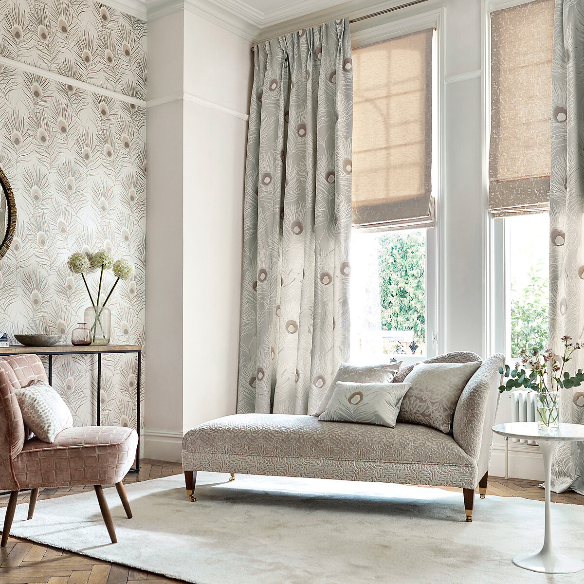 Orlena Wallpaper rose gold, HARLEQUIN