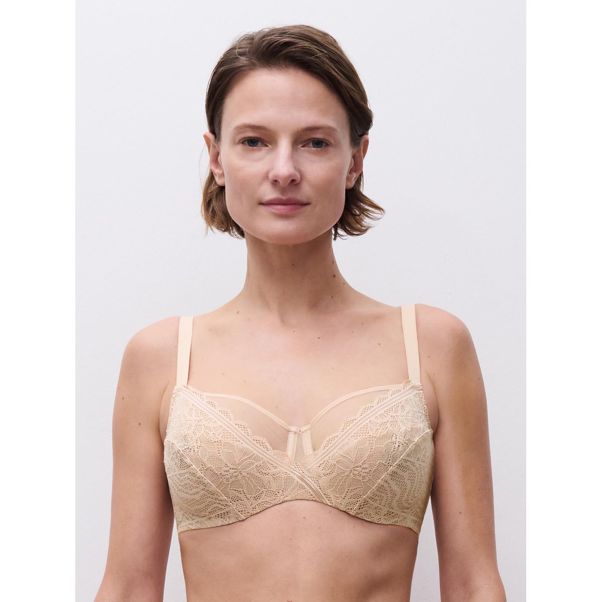 Soutien-gorge enveloppant Floral beige doré, CHANTELLE