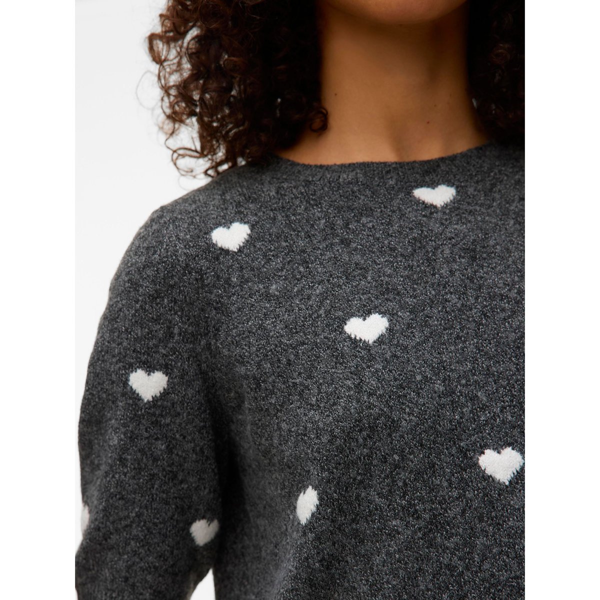 Pull En Maille dark grey melange 1, VERO MODA