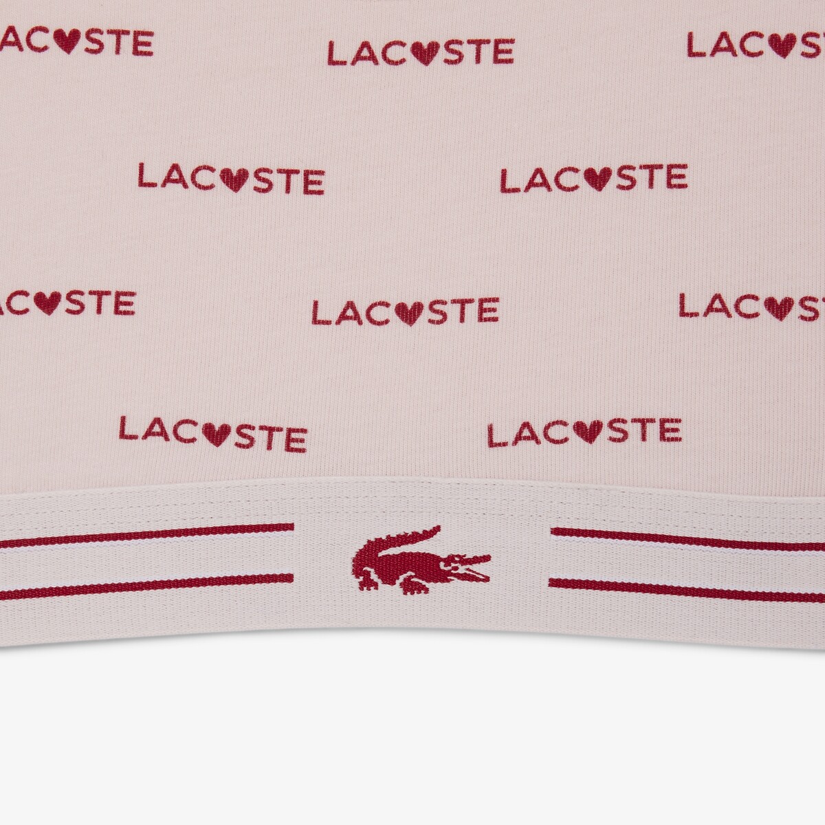 Bralette in katoen St. Valentijn roze, LACOSTE