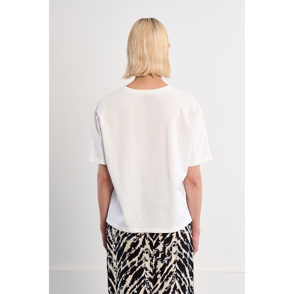 T-shirt oversize en coton "Los Angeles" blanc, LILI SIDONIO