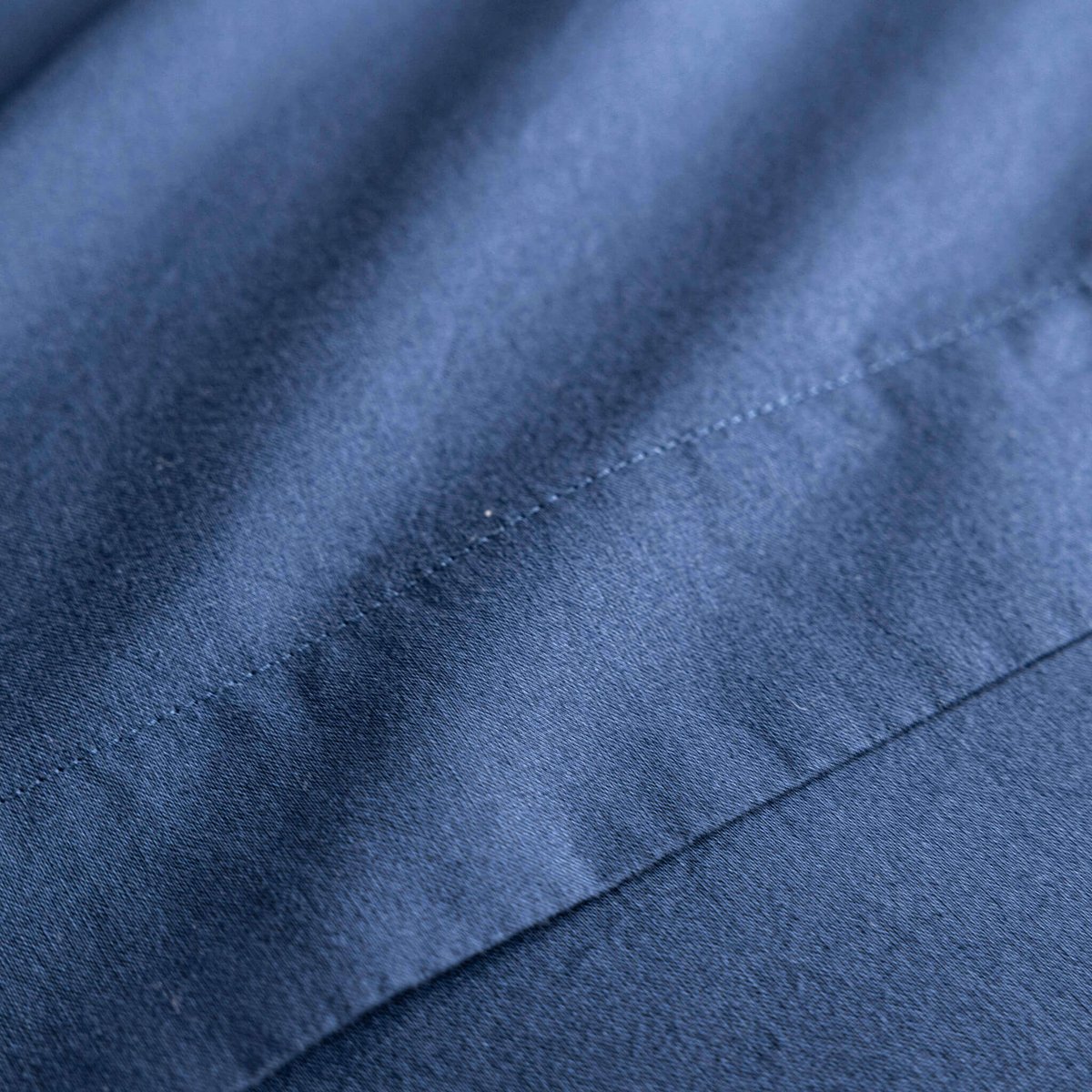 Taie de traversin coton lavé - CELESTE bleu marine, SOMEO