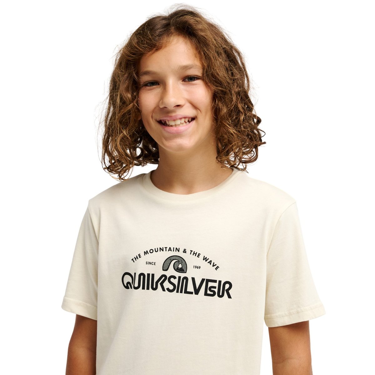 T-Shirt manches courtes EV VISTA LOGO beige bone white, QUIKSILVER