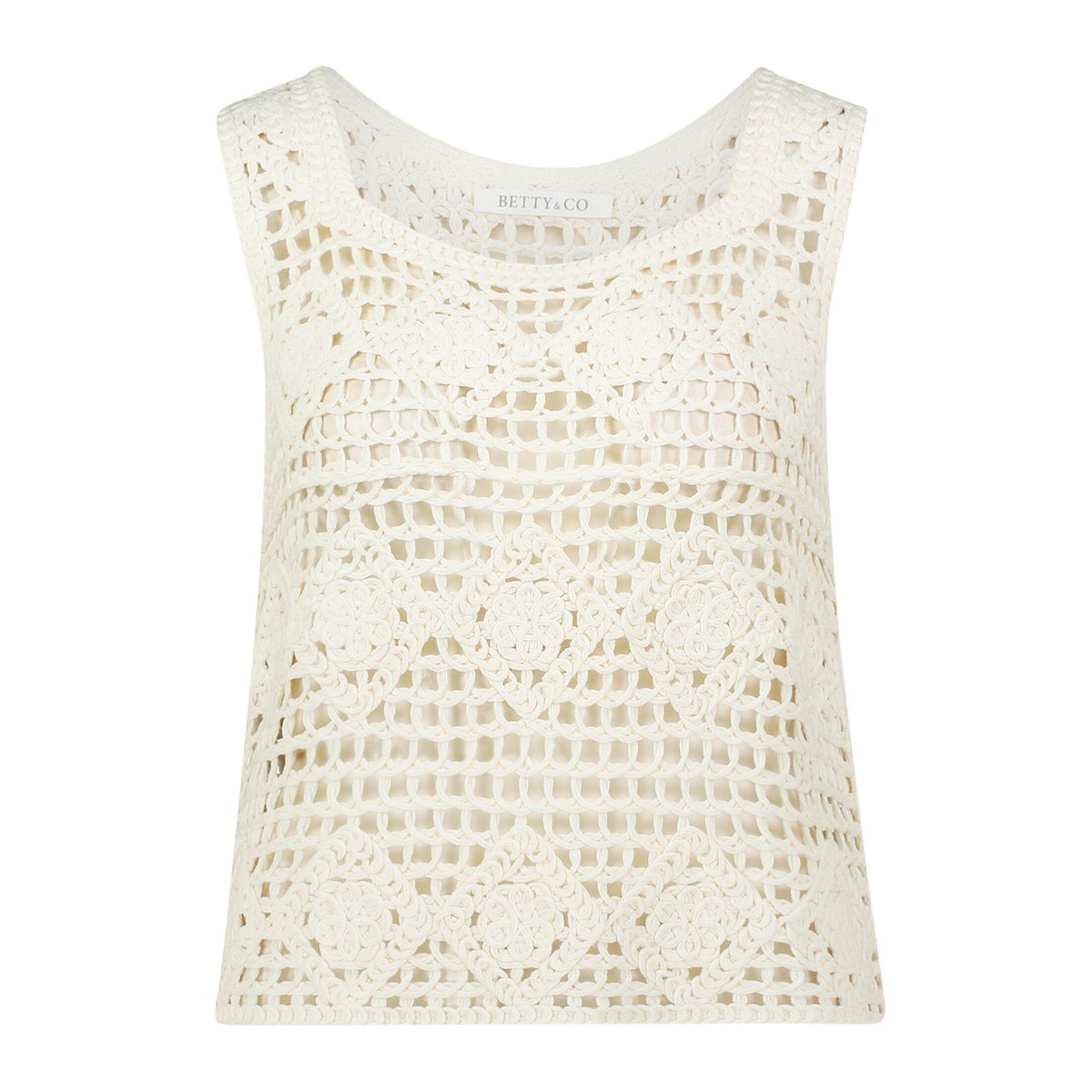Top en maille à motif ajouré arctic wolf, BETTY & CO