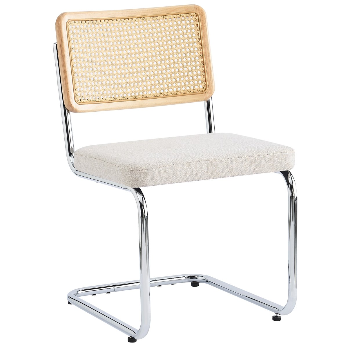 Lot de 2 chaises métal et cannage, SOFIA beige, NORDLYS