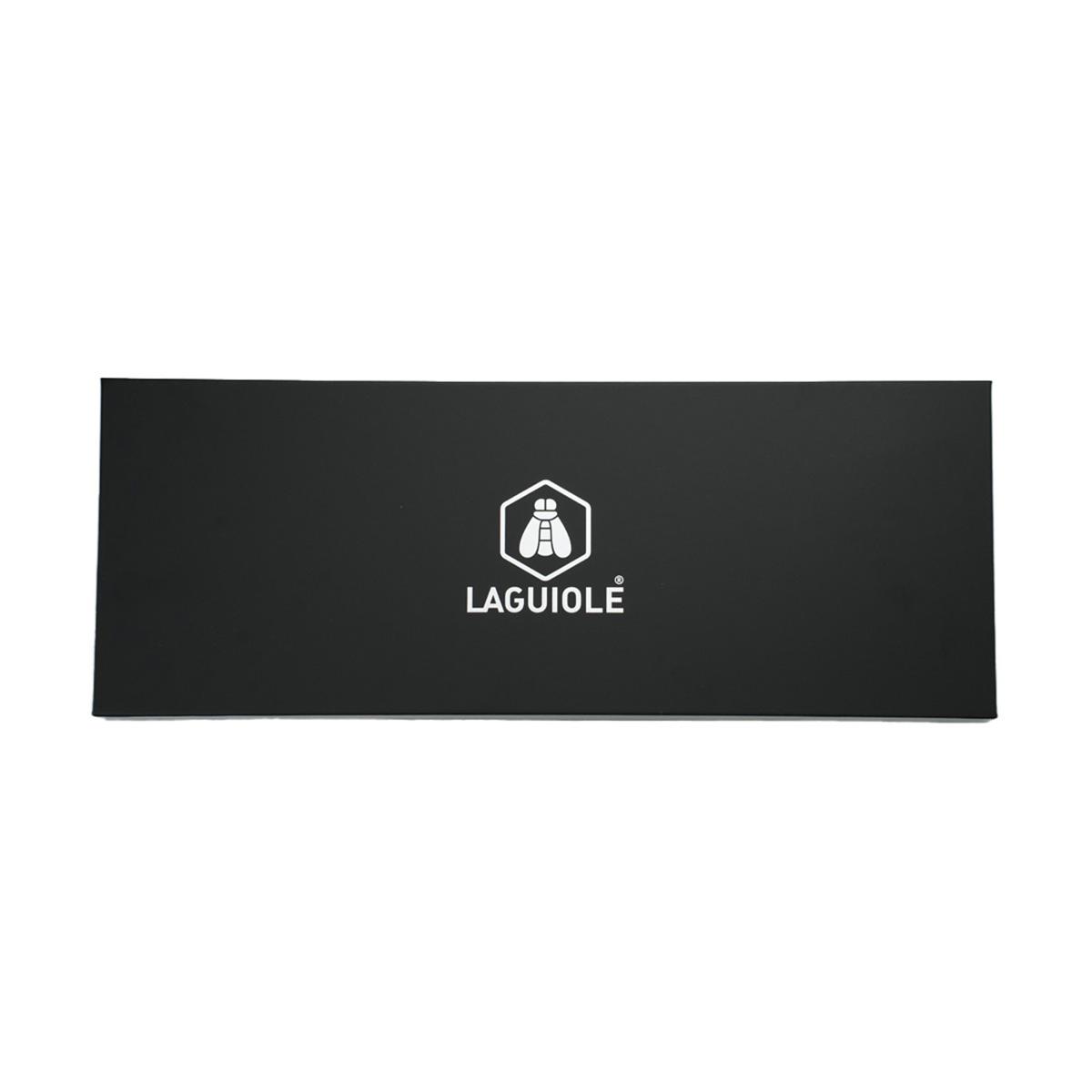 Couteau de chef noir damas 34cm avec étui - "Core" couleur unique, LAGUIOLE CUISSON