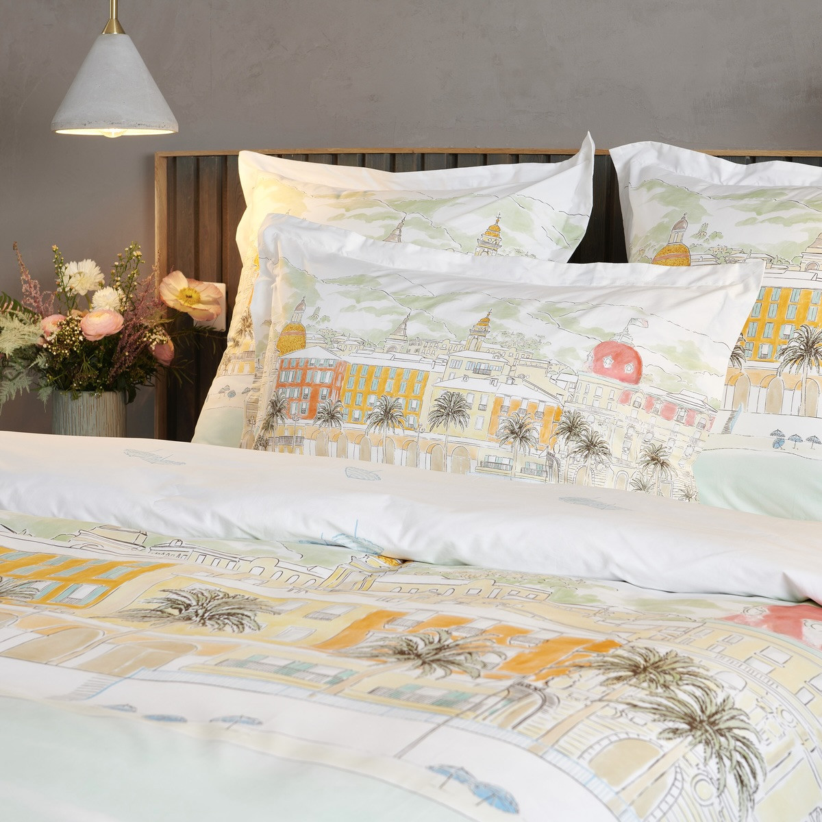 Taie D'oreiller   Percale De Coton - NICE motifs, TRADITION DES VOSGES