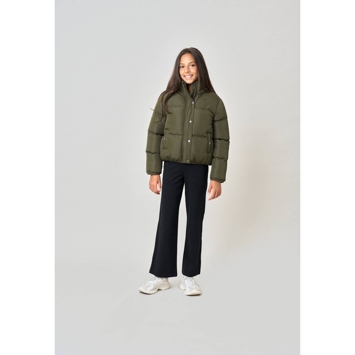 Doudoune courte fille ISKA light khaki, DEELUXE