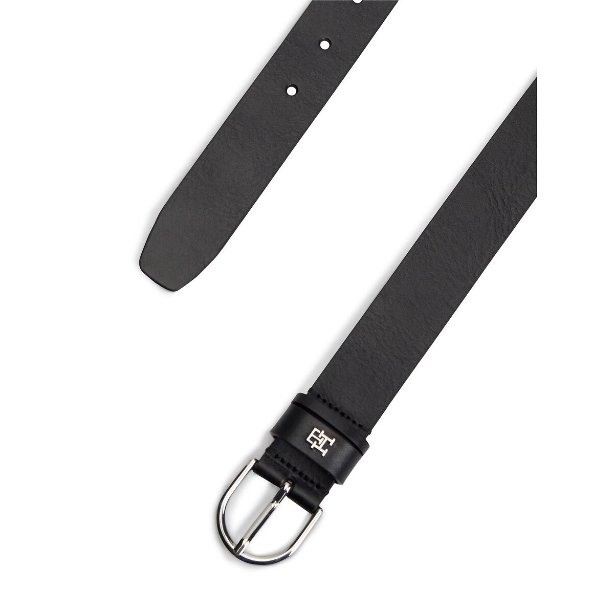 Ceinture en cuir 3 cm, EFFORTLESS noir, TOMMY HILFIGER