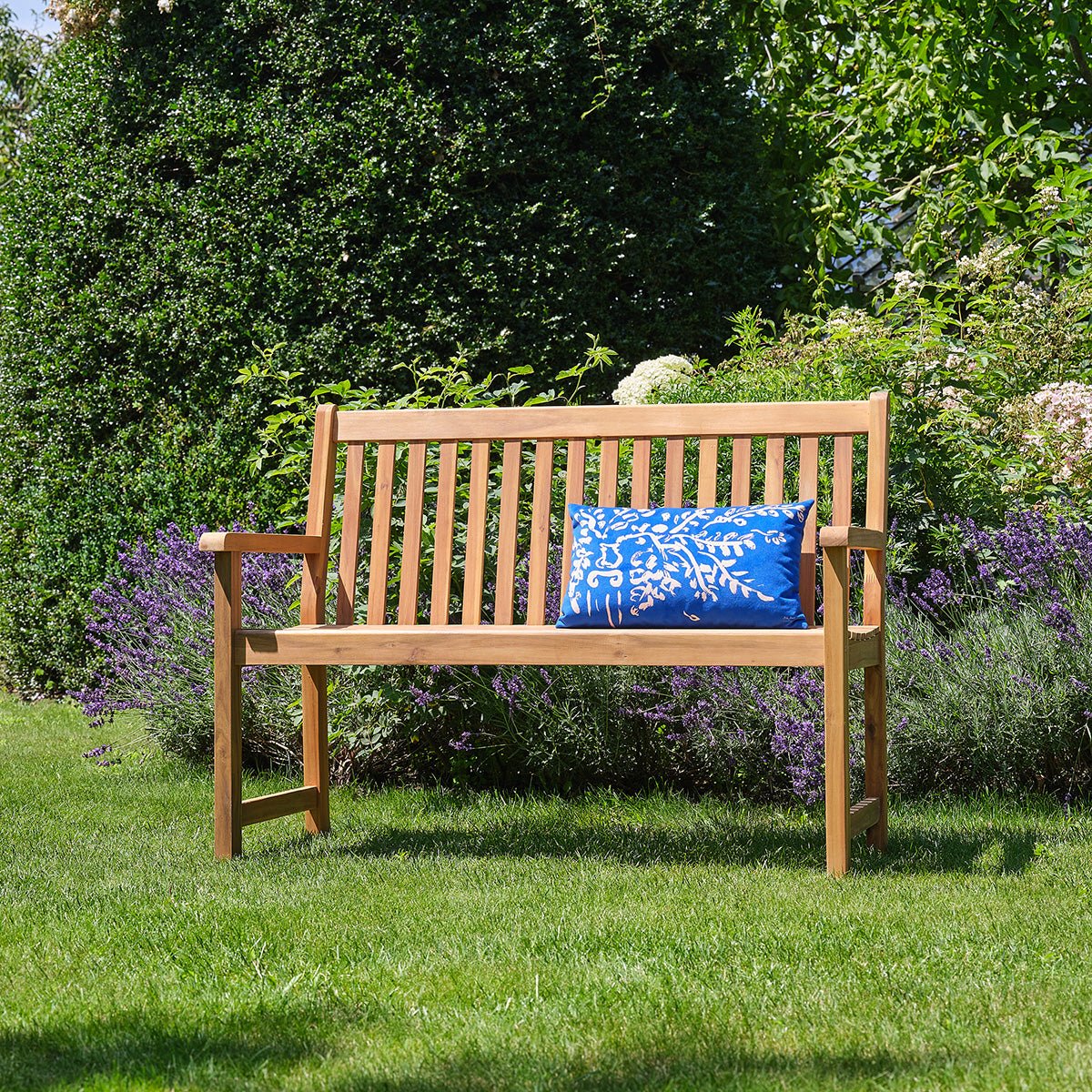 Banc de jardin en acacia massif 120 cm MILOS naturel, BERAH GETAH