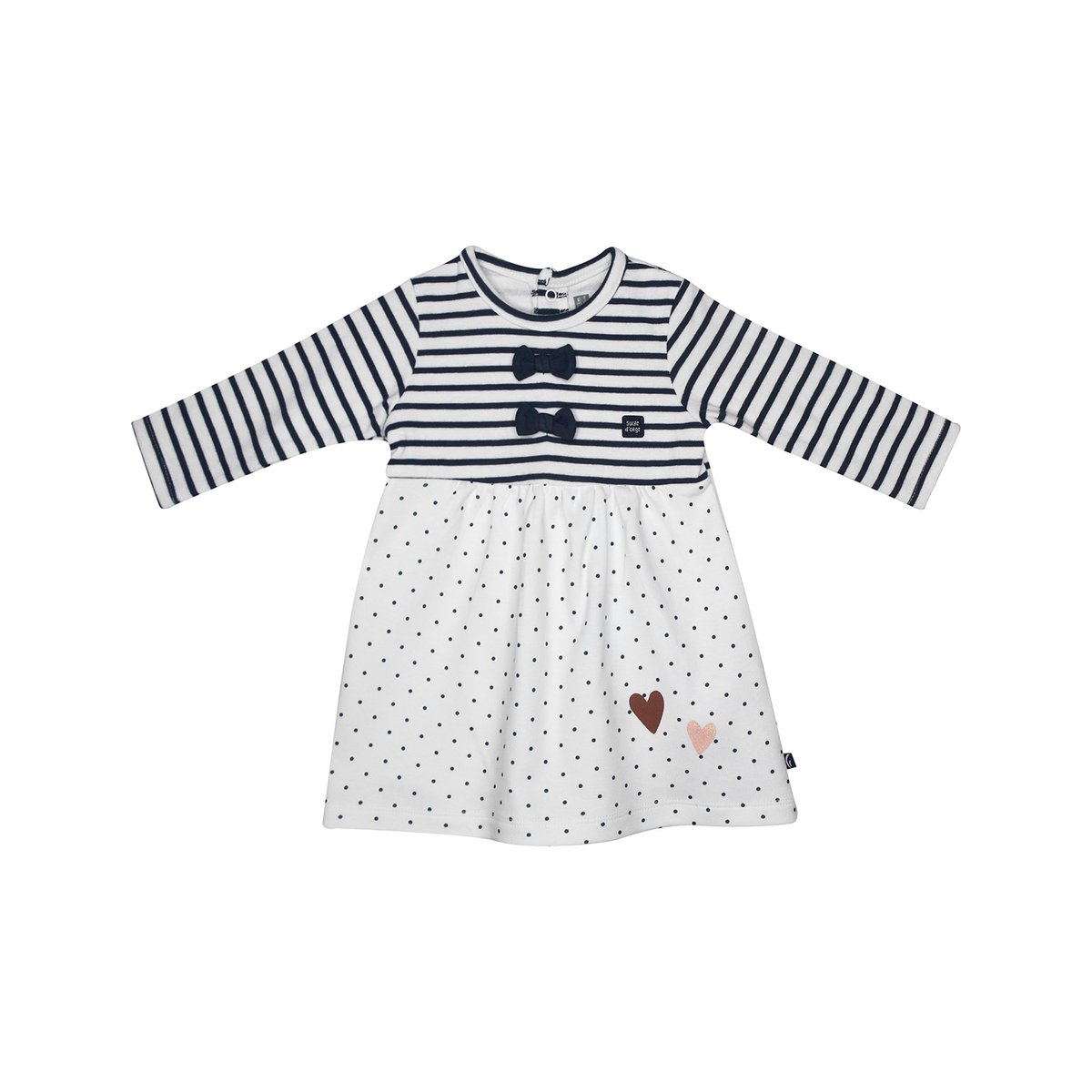 Robe bebe + legging maille fadime bleu, SUCRE D'ORGE