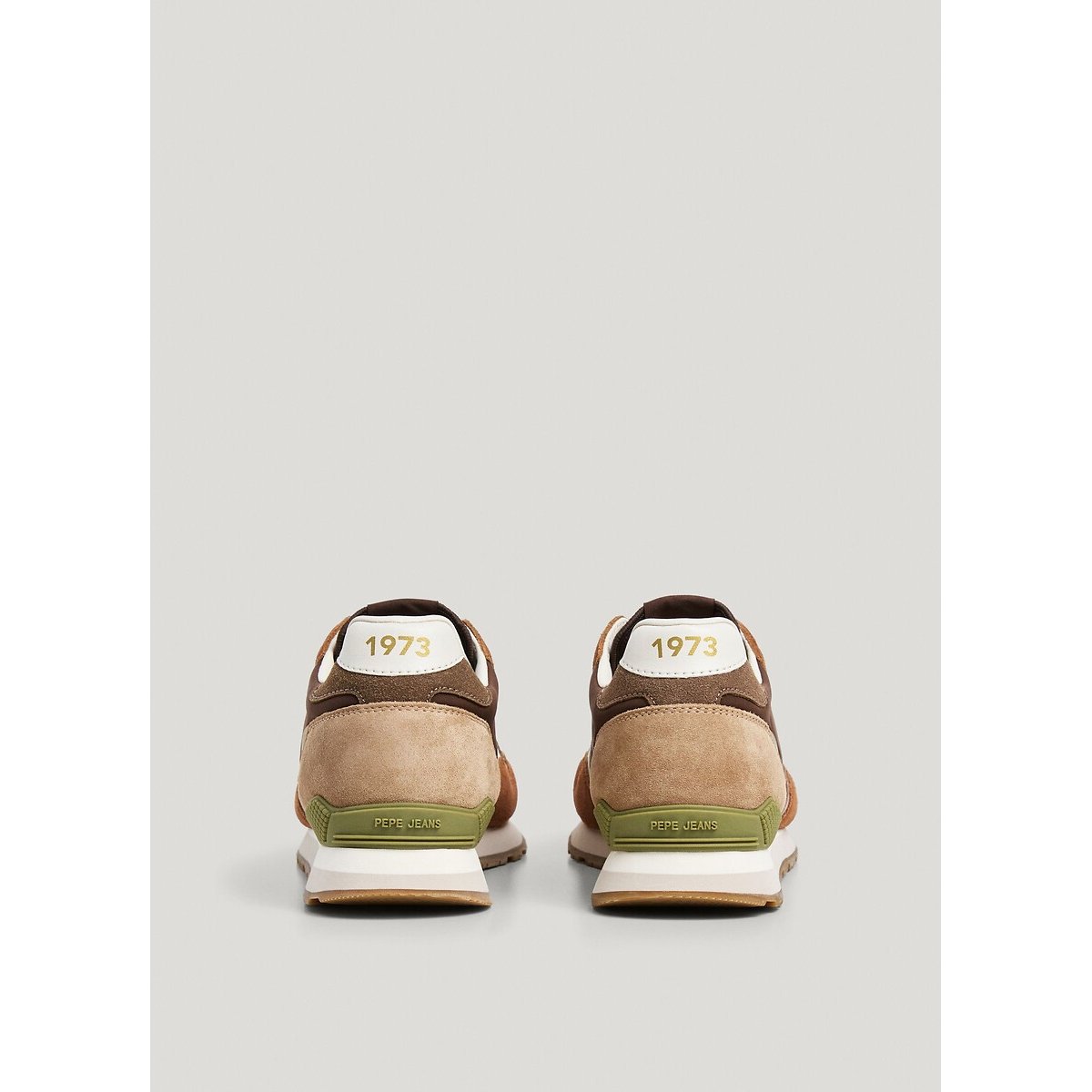 Baskets mix matières BRIT BOOST marron, PEPE JEANS