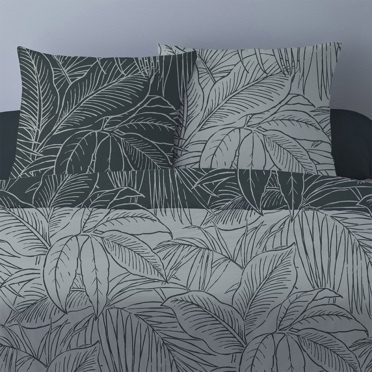 Housse De Couette 240x220 Monti Gris + 2 Taies gris, DECORATIE