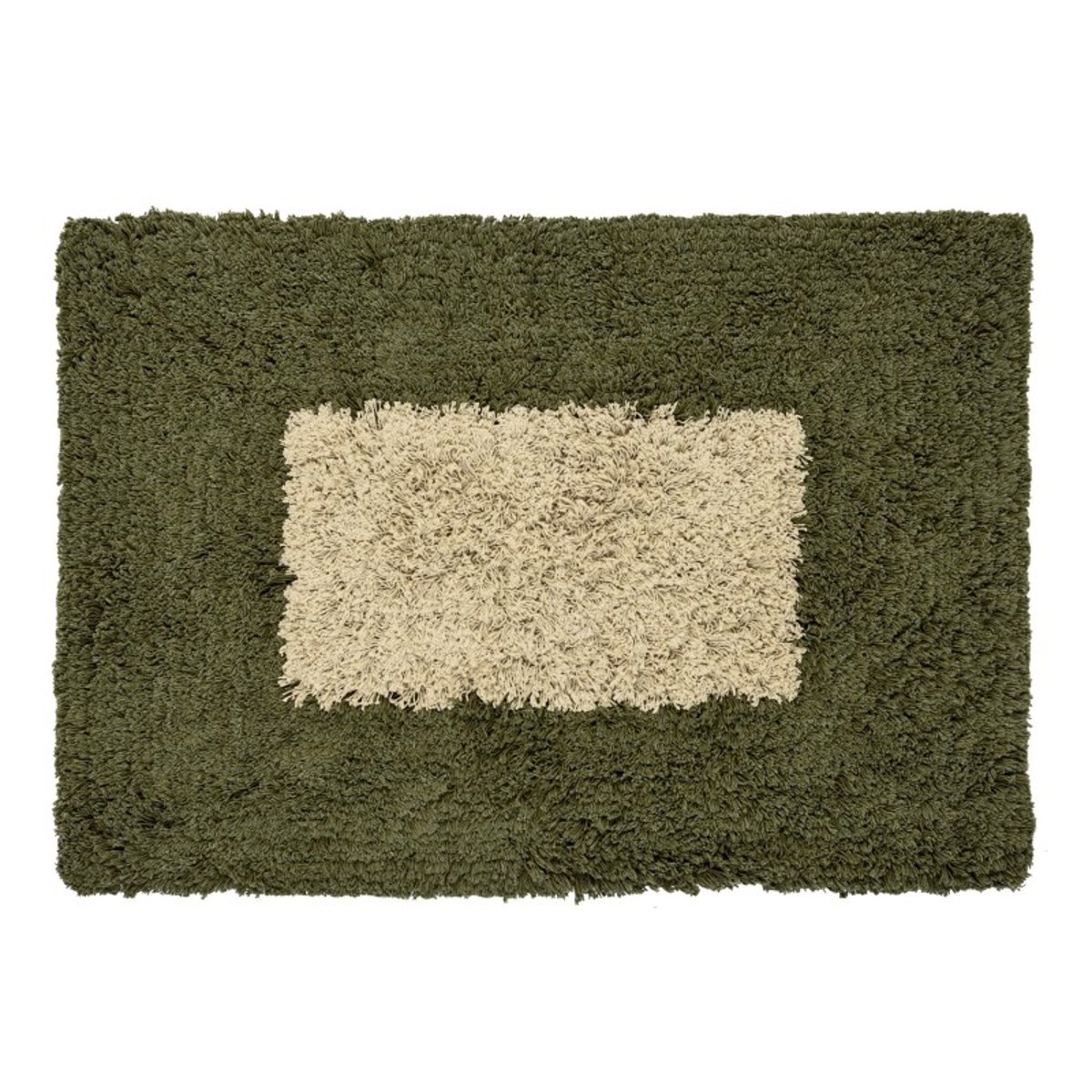 Tapis de bain tufté coton vert, MADAM STOLTZ