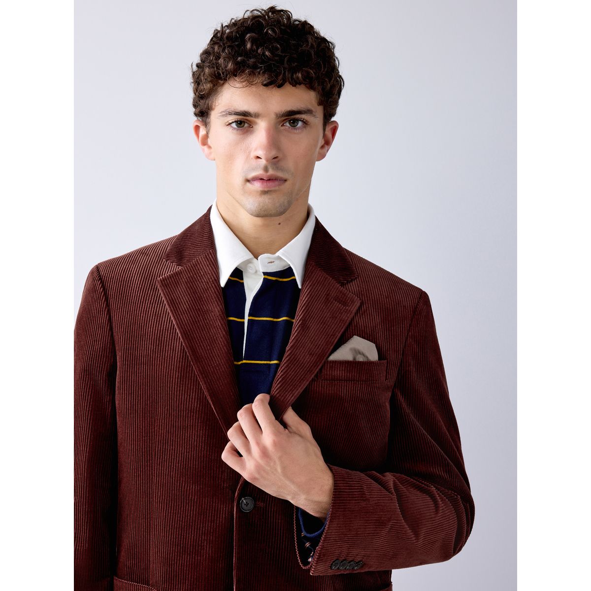 Blazer habillé en velours côtelé rouge bordeaux, NEXT