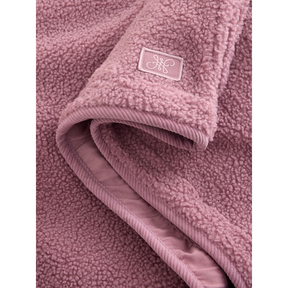 Veste en peau lainée à col zippé rose, NEXT
