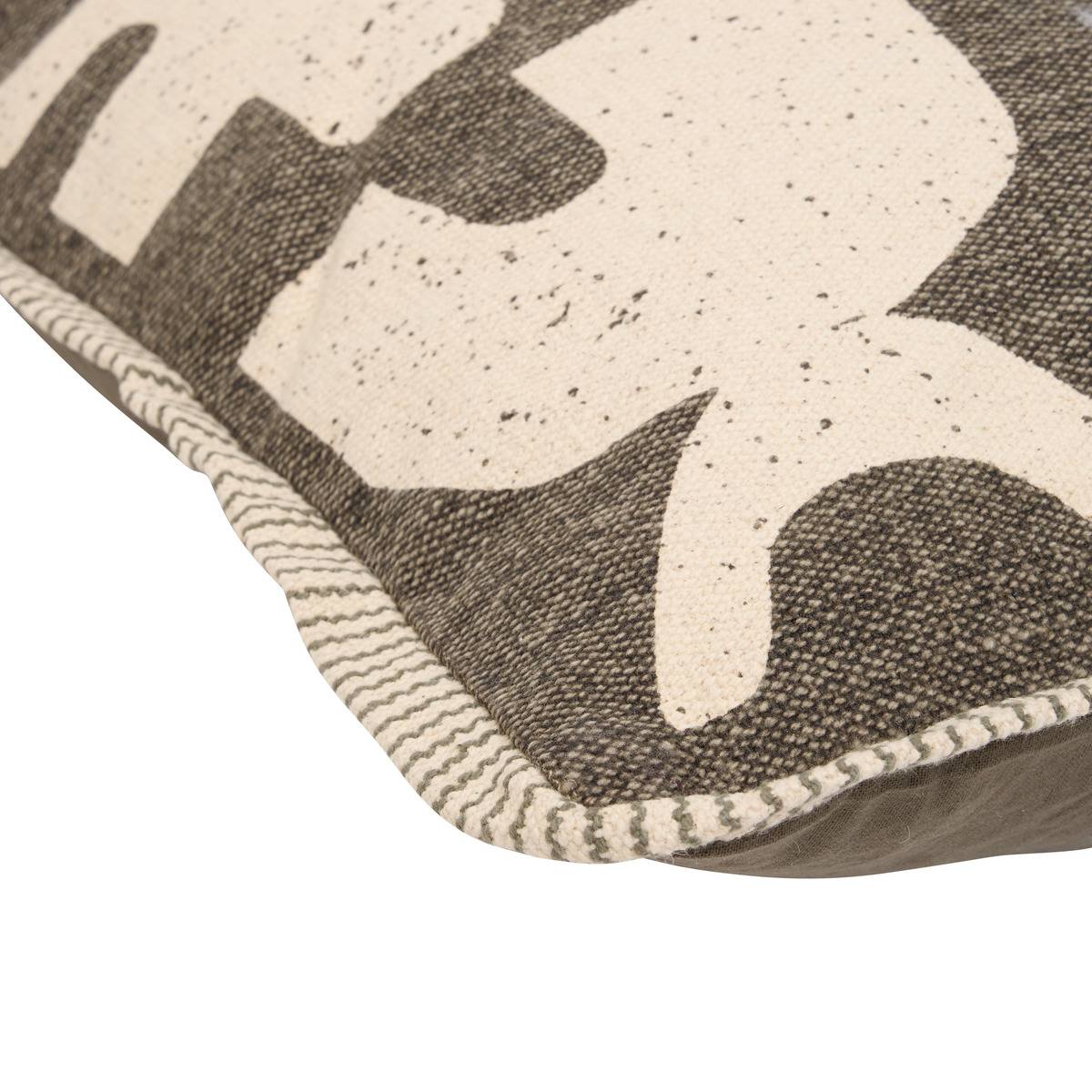 Coussin de sol carré NYERO vert kaki, ATMOSPHERA