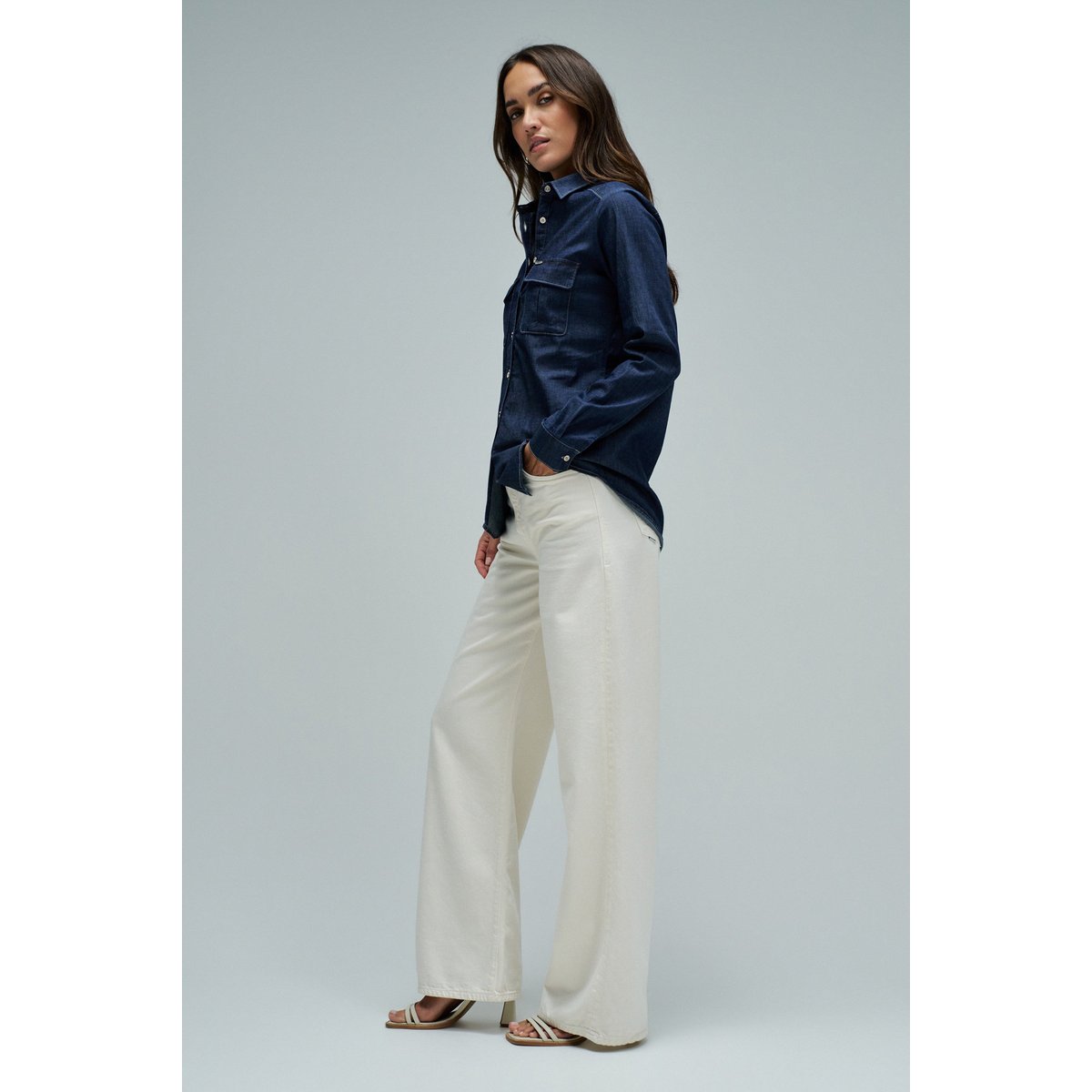 CHEMISE EN DENIM bleu foncé, SALSA JEANS