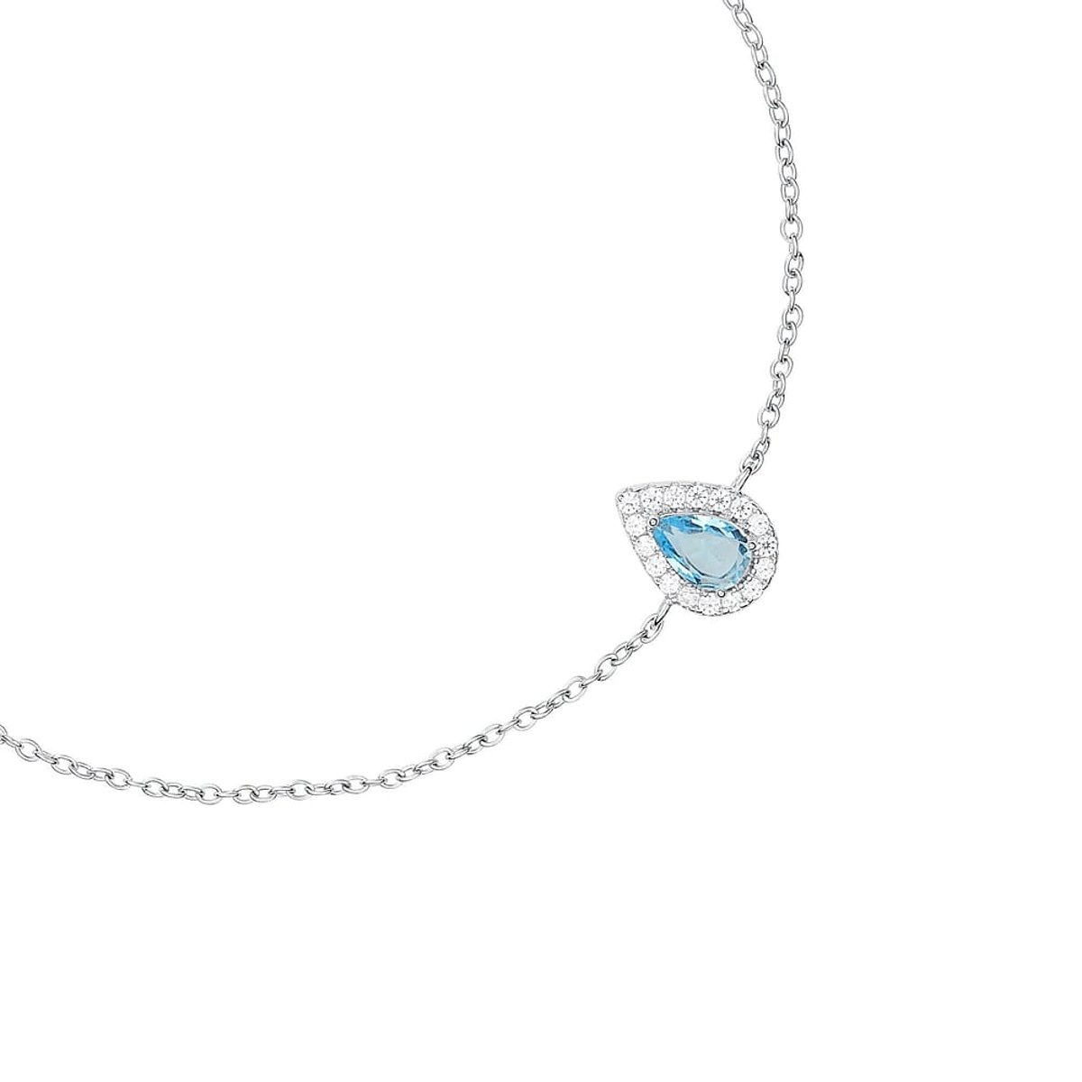 Bracelets en Oxyde De Zirconium/argent et Oxyde de zirconium argent et bleu, CLEOR