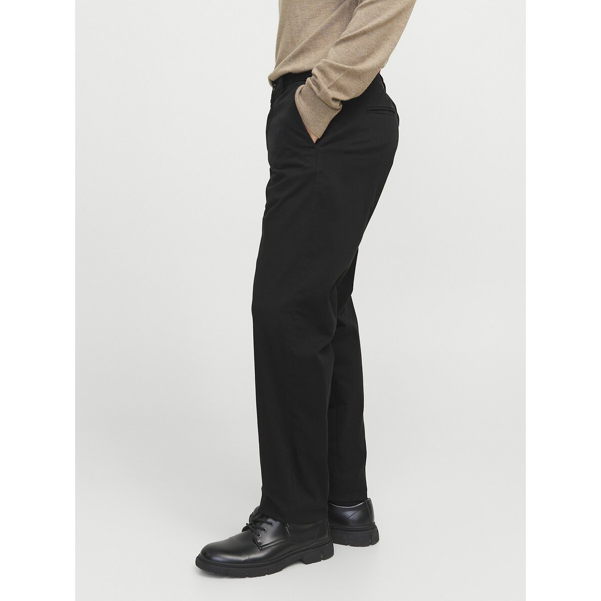 Pantalon chino stretch noir, JACK & JONES