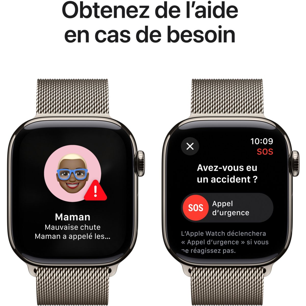 Montre connectée Serie 10 46mm Titane Naturel Loop Cell beige, APPLE