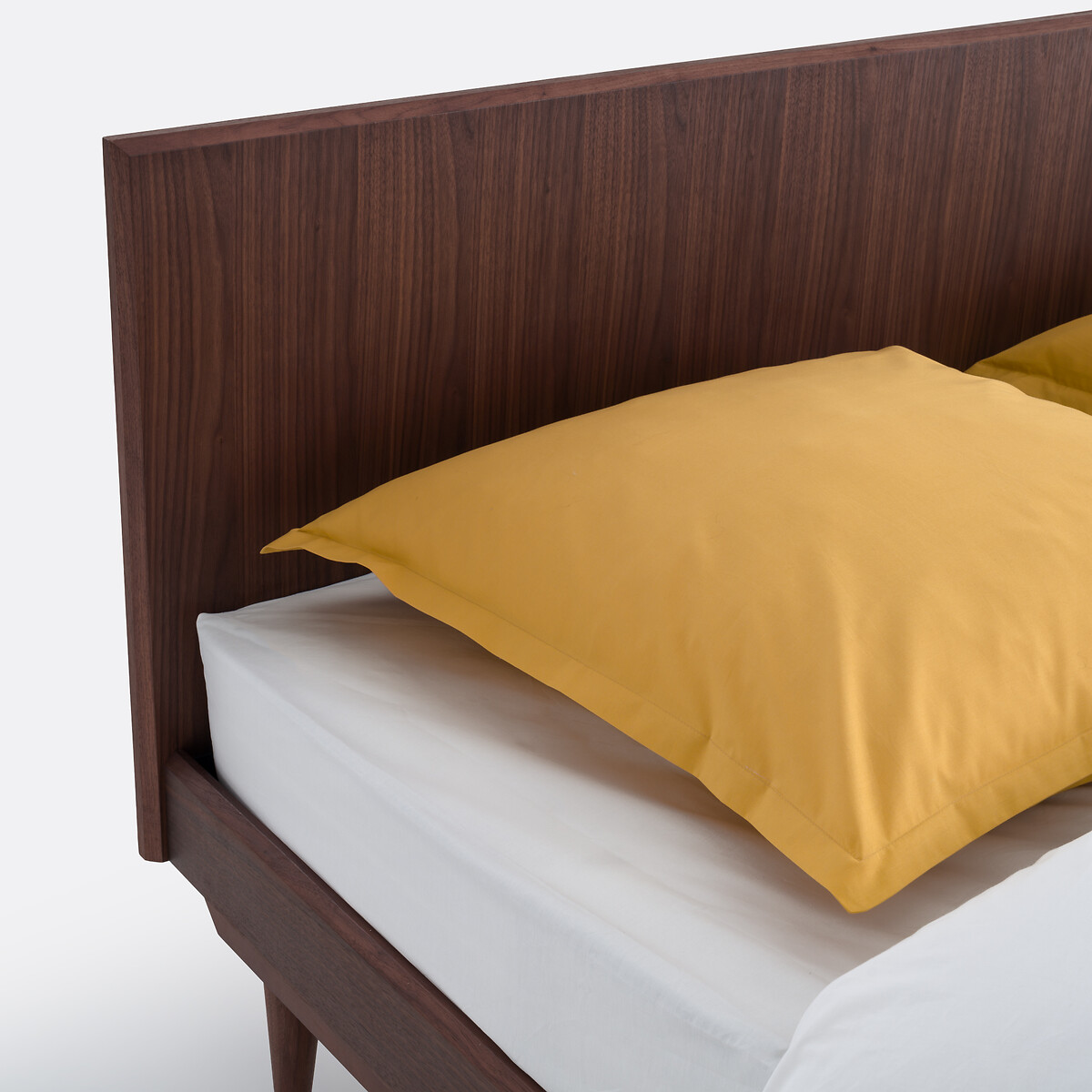 Bett + Bettkasten aus Walnussholz und Walnussfurnier, QUILDA nussholz, LA REDOUTE INTERIEURS