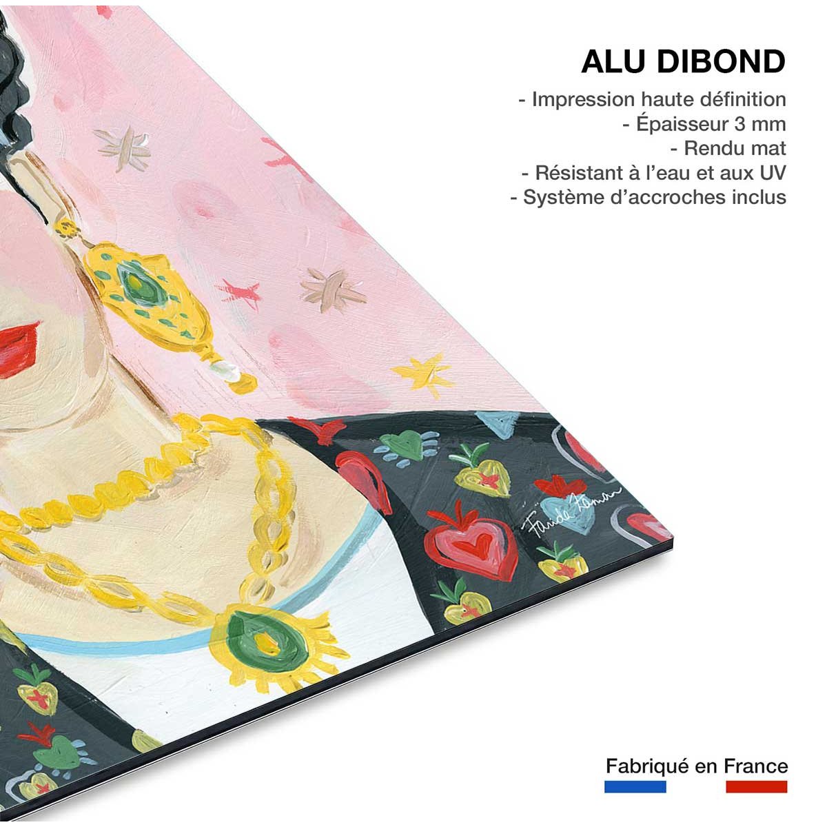 Tableau mode Hommage à Frida tableau alu dibond, HEXOA
