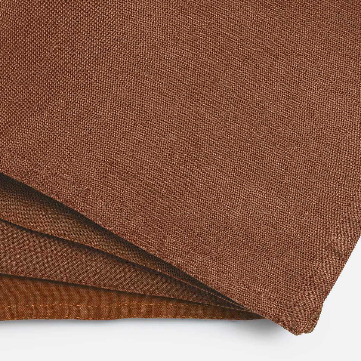 Lot de 4 serviettes de table lin lavé Victorine ecorce, LA REDOUTE INTERIEURS