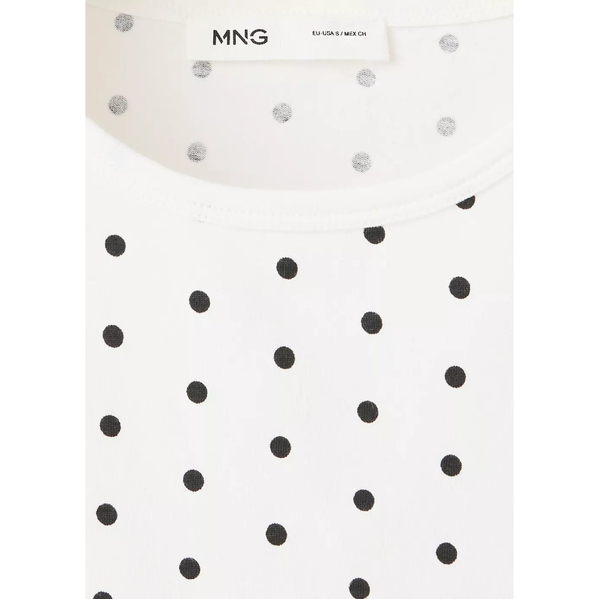 T-shirt coton pois blanc, MANGO
