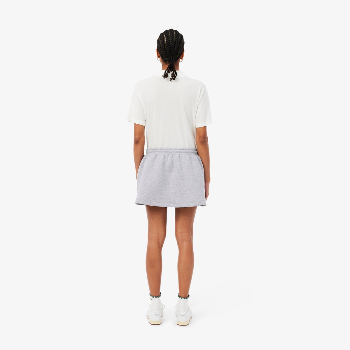 Jupe courte jersey double face gris-cca, LACOSTE