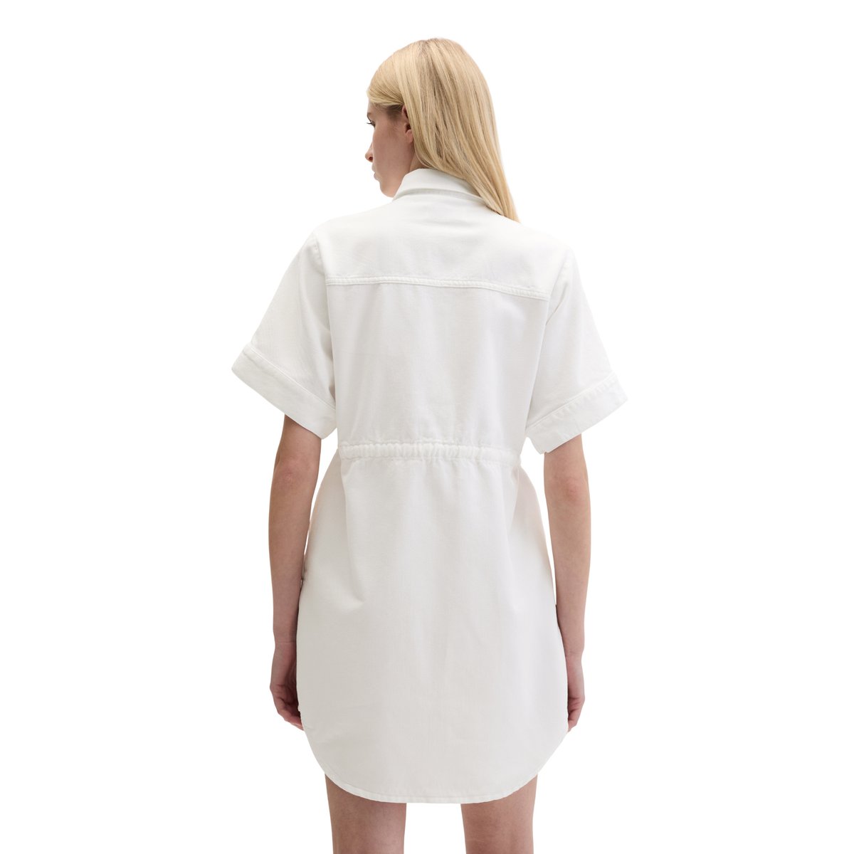 Robe en jean regular en mélange de coton organique et de lyocell blanc, MARC O'POLO